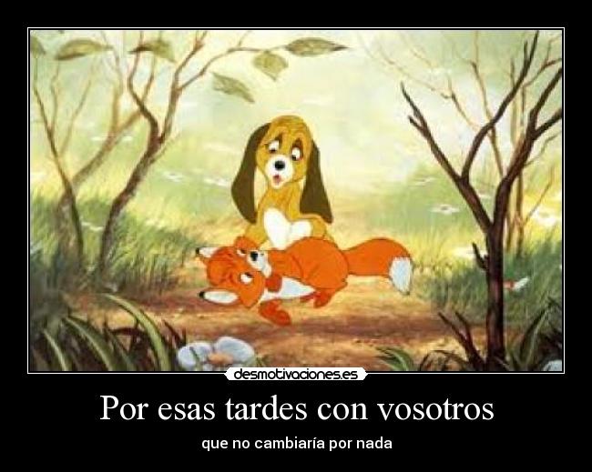 Por esas tardes con vosotros - que no cambiaría por nada