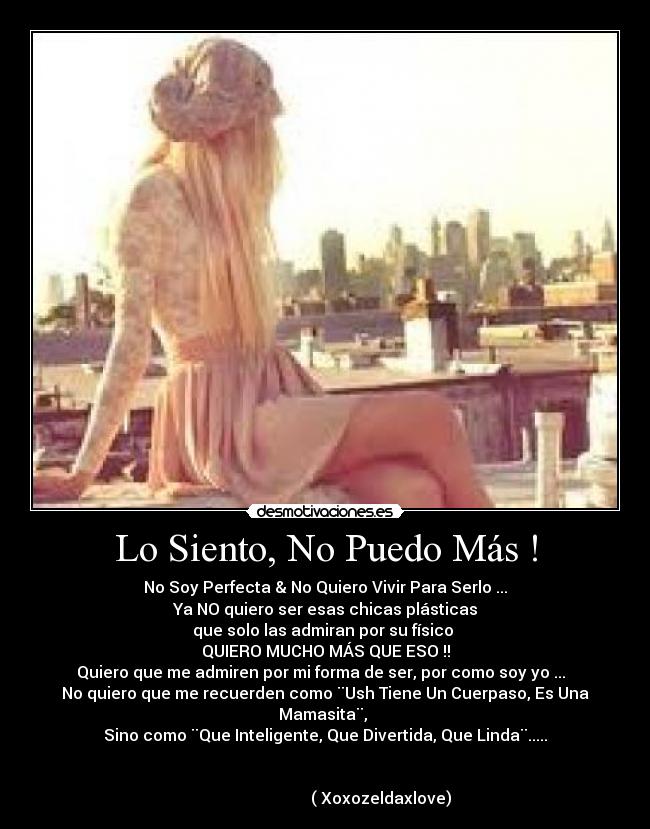 Lo Siento, No Puedo Más ! -