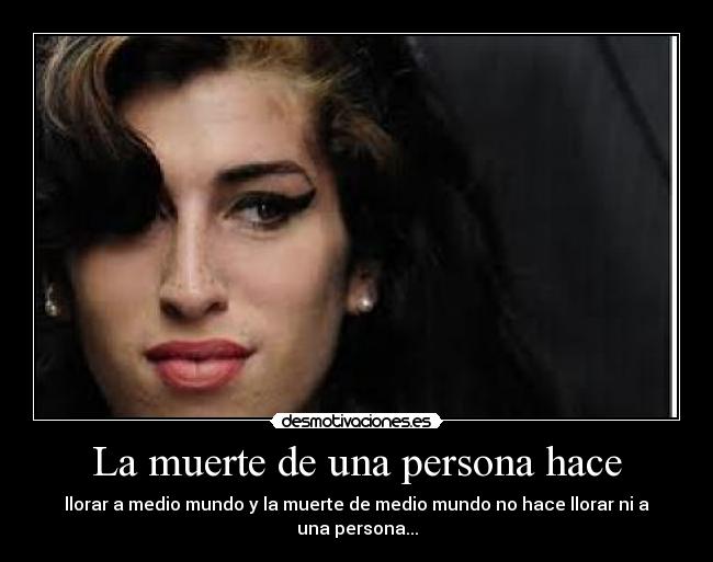 La muerte de una persona hace -