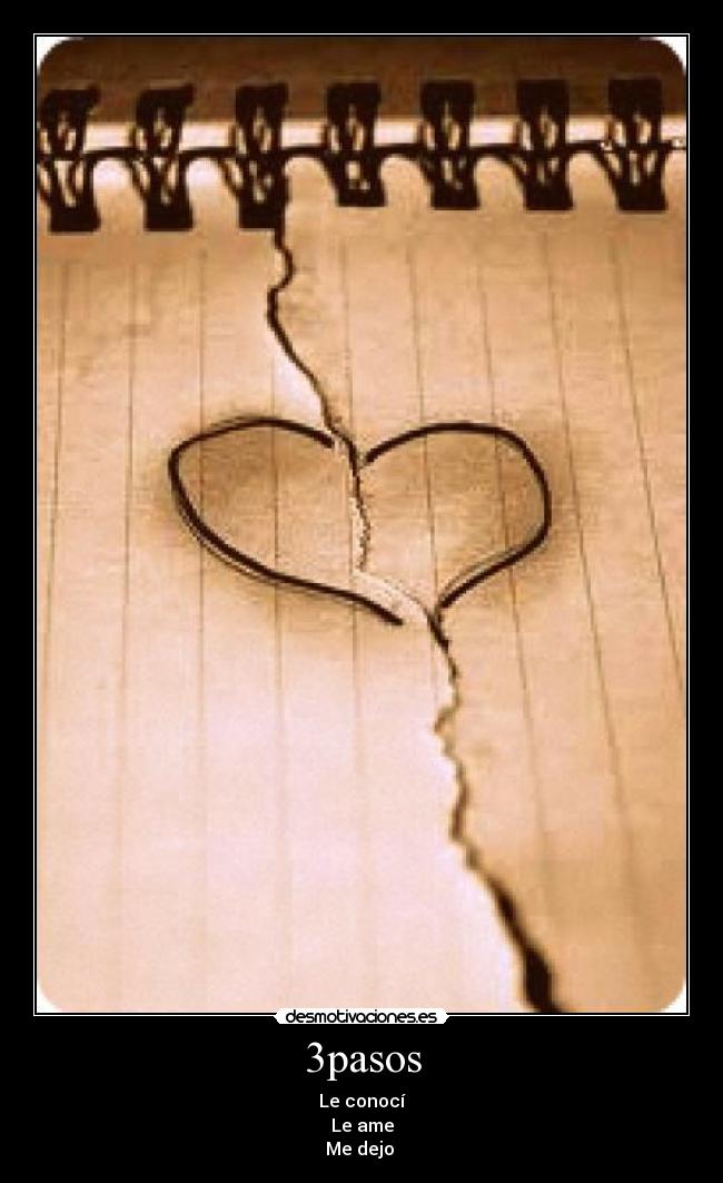 3pasos - Le conocí
Le ame
Me dejo