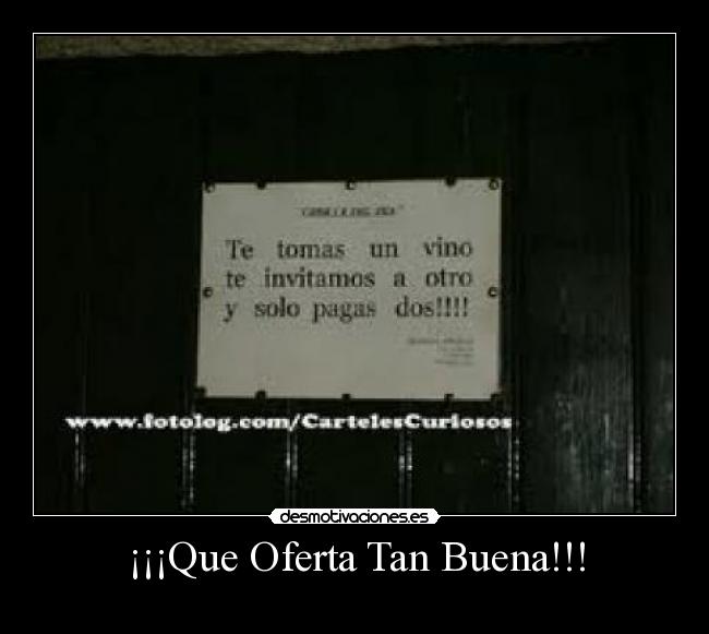 ¡¡¡Que Oferta Tan Buena!!! - 