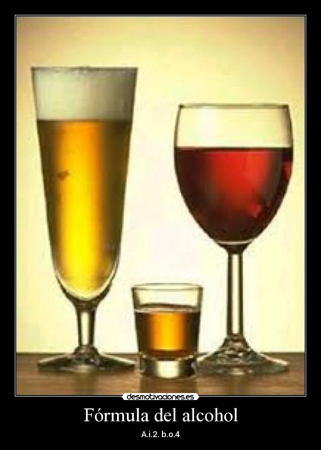 Fórmula del alcohol - A.i.2. b.o.4