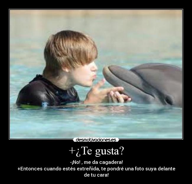+¿Te gusta? - -¡No! , me da cagadera!
+Entonces cuando estés extreñida, te pondré una foto suya delante de tu cara!