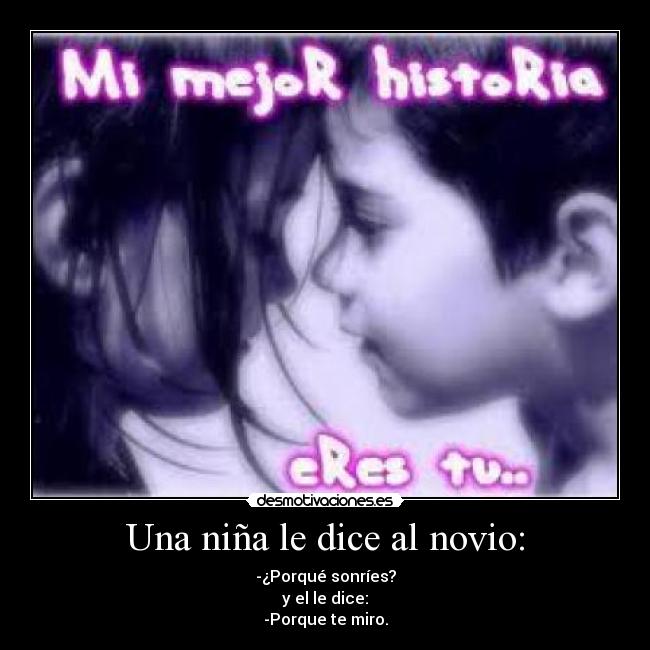 Una niña le dice al novio: - 