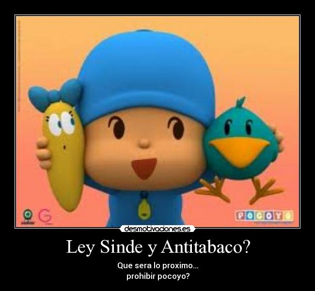 carteles pocoyo antitabaco prohibir ley desmotivaciones