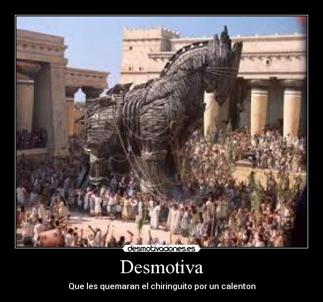 Desmotiva - Que les quemaran el chiringuito por un calenton