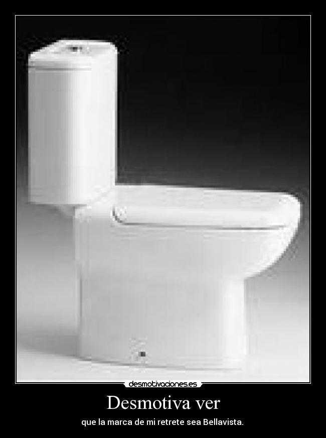 Desmotiva ver - que la marca de mi retrete sea Bellavista.