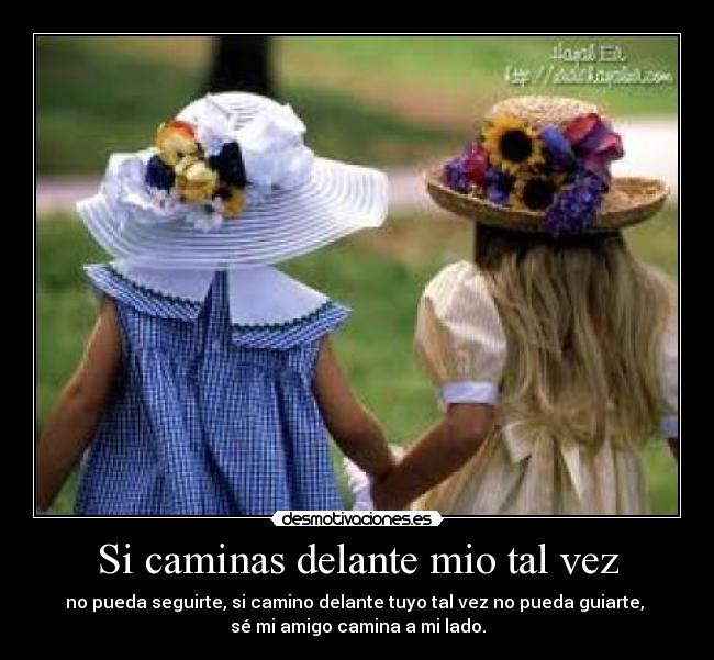 Si caminas delante mio tal vez - 