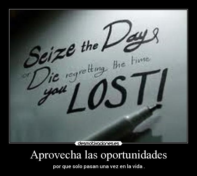 Aprovecha las oportunidades - 