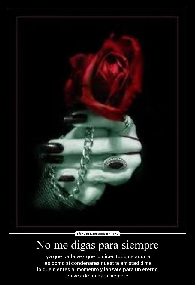 No me digas para siempre -