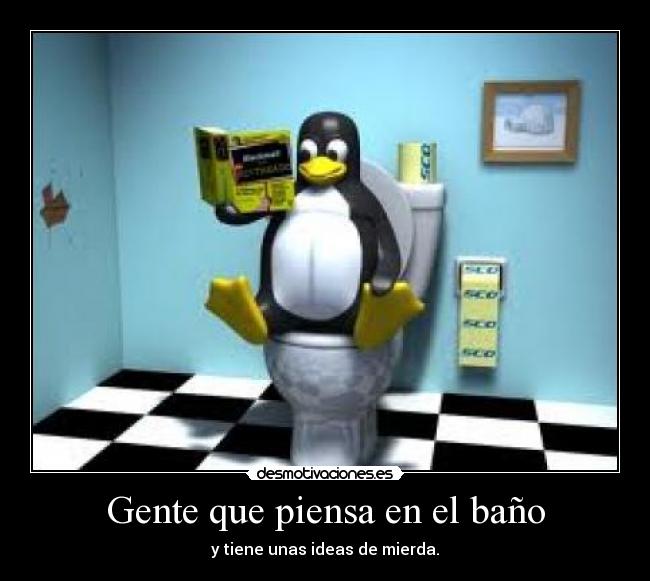 Gente que piensa en el baño - 