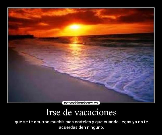 Irse de vacaciones - 