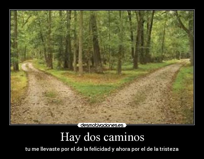 carteles dos caminos desmotivaciones