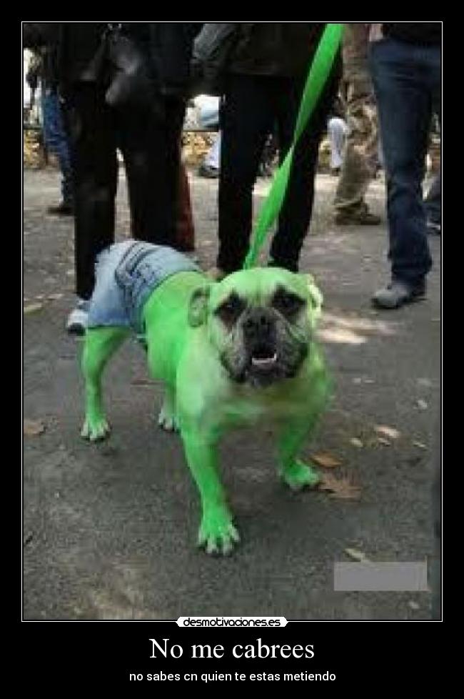 No me cabrees - no sabes cn quien te estas metiendo