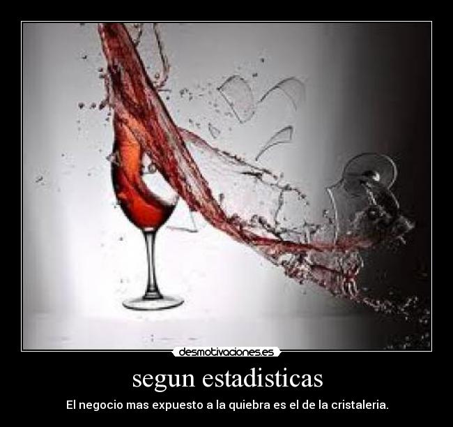 segun estadisticas - El negocio mas expuesto a la quiebra es el de la cristaleria.