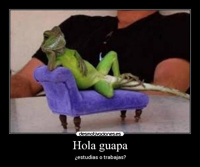 Hola guapa - ¿estudias o trabajas?