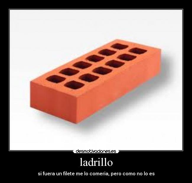 ladrillo - si fuera un filete me lo comeria, pero como no lo es