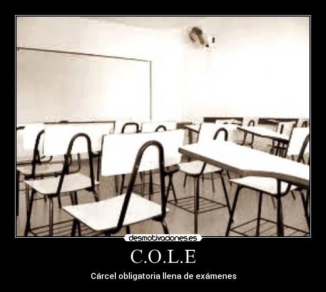 C.O.L.E - Cárcel obligatoria llena de exámenes