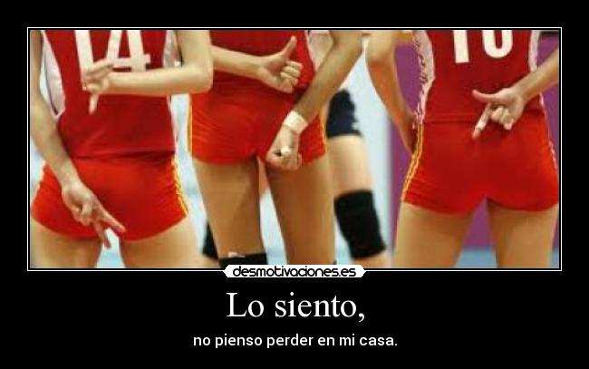 Lo siento, -