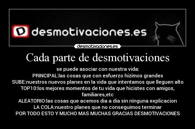 Cada parte de desmotivaciones -