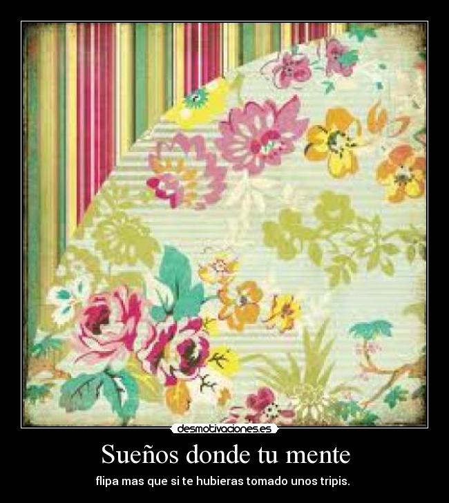 Sueños donde tu mente - flipa mas que si te hubieras tomado unos tripis. 