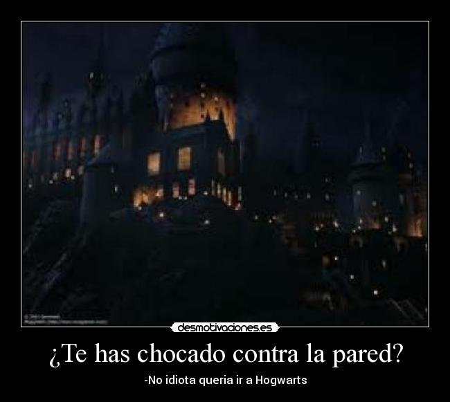 ¿Te has chocado contra la pared? -