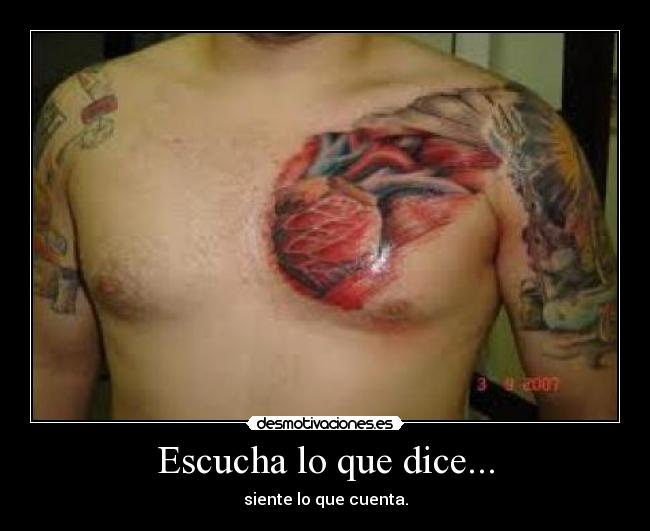Escucha lo que dice... -