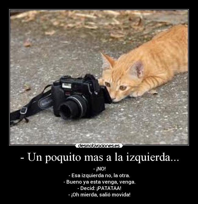 - Un poquito mas a la izquierda... - 