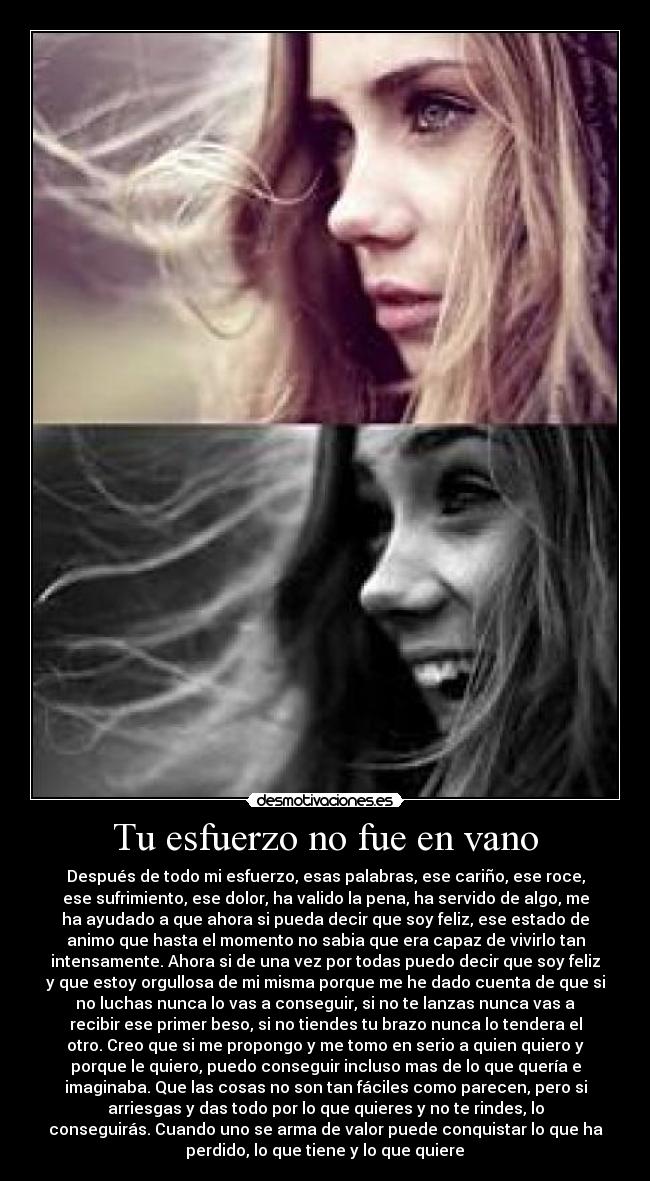 Tu esfuerzo no fue en vano -