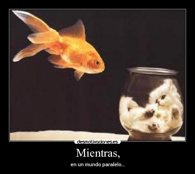 Mientras, -