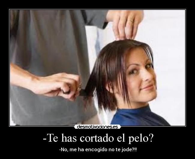 -Te has cortado el pelo? -