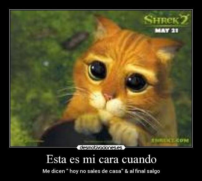 Esta es mi cara cuando - Me dicen hoy no sales de casa & al final salgo