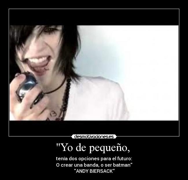 carteles andy biersack desmotivaciones