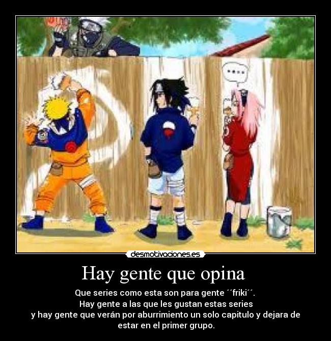 Hay gente que opina  - Que series como esta son para gente ´´friki´´. 
Hay gente a las que les gustan estas series
y hay gente que verán por aburrimiento un solo capitulo y dejara de
estar en el primer grupo.