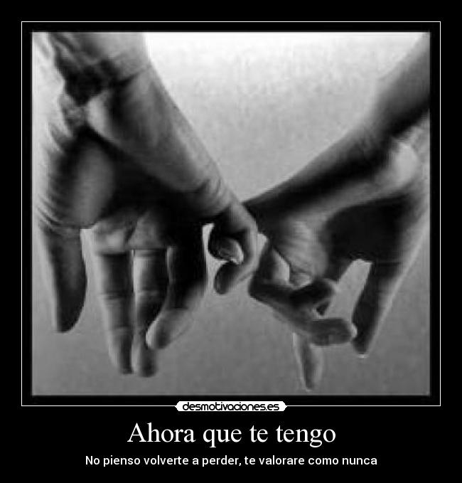 Ahora que te tengo - No pienso volverte a perder, te valorare como nunca