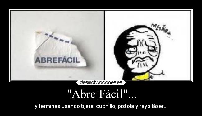 carteles abre facil mentira desmotivaciones