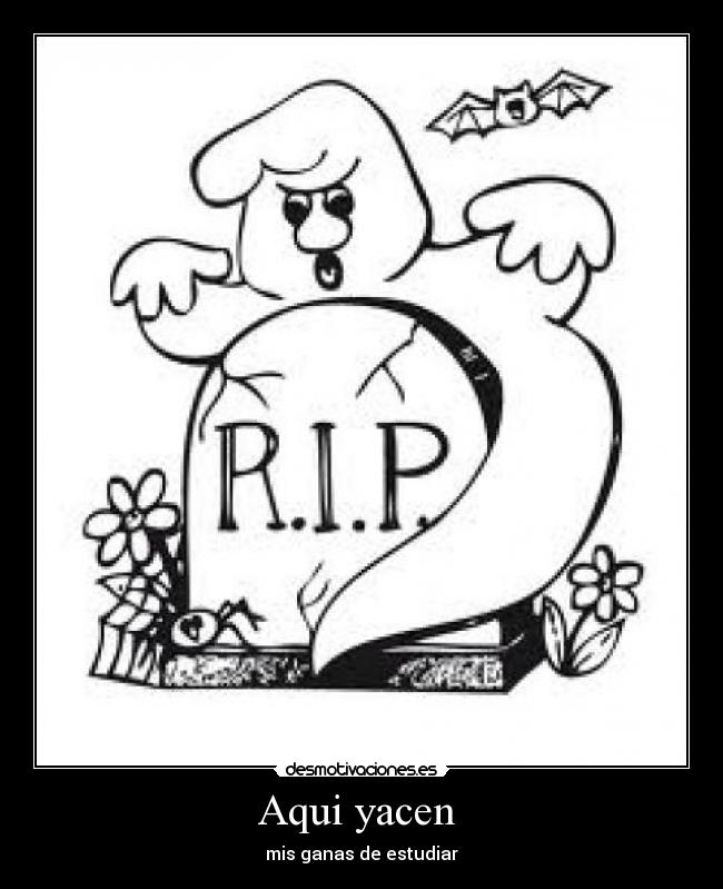 carteles tumba estudiar hay ganas desmotivaciones