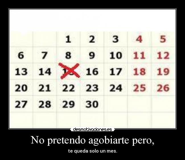 No pretendo agobiarte pero, -