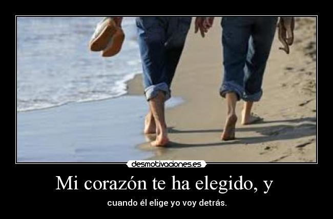 Mi corazón te ha elegido, y -