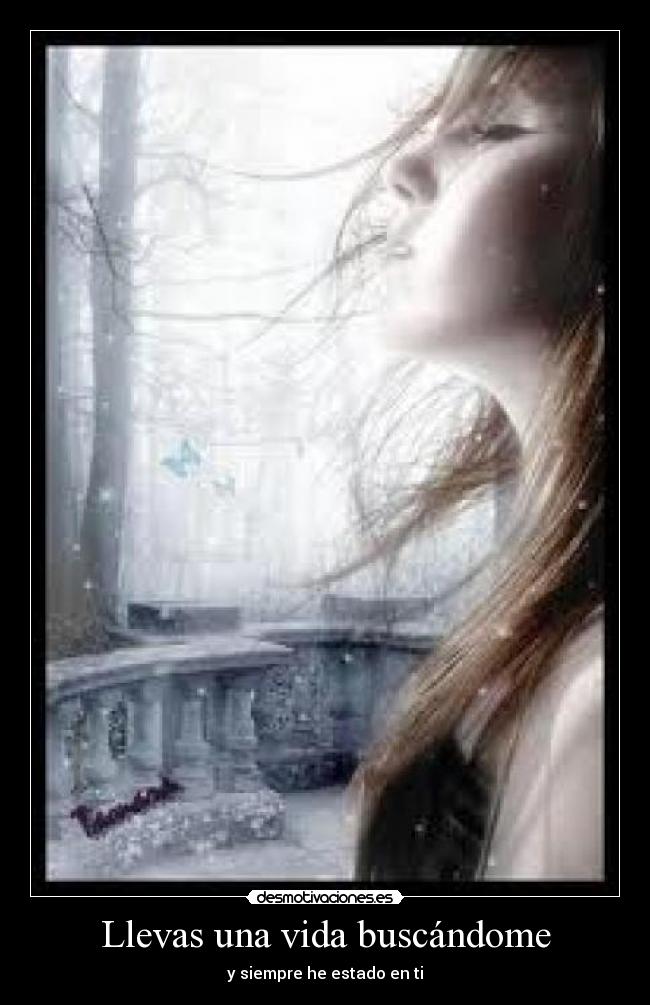 Llevas una vida buscándome - y siempre he estado en ti