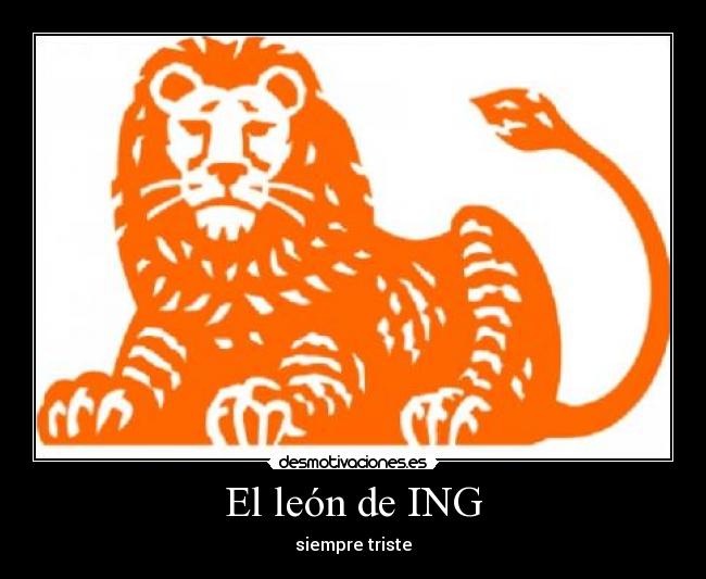 El león de ING - siempre triste