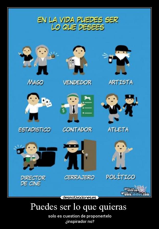 Puedes ser lo que quieras -