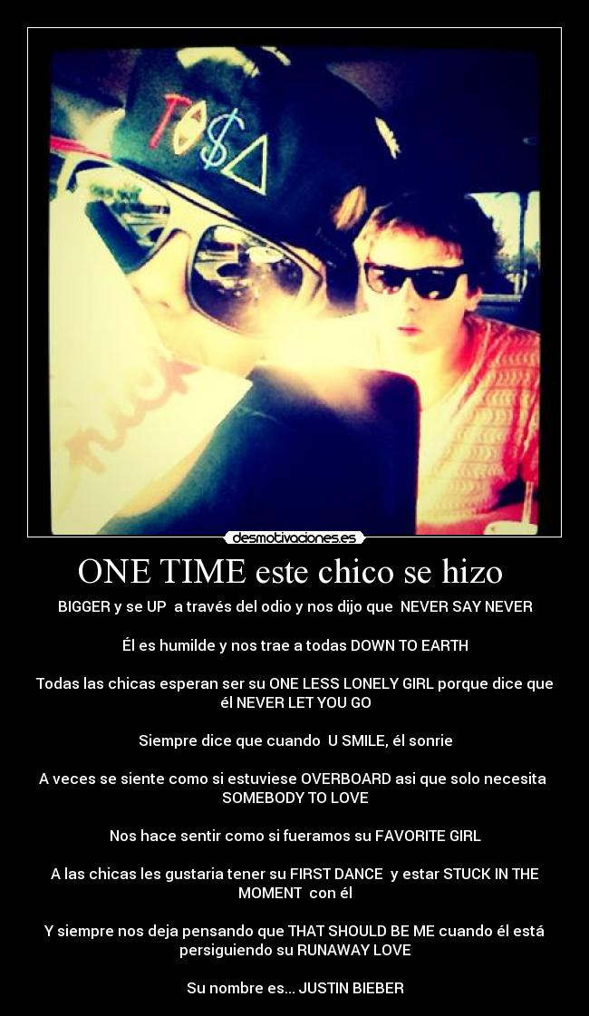 ONE TIME este chico se hizo -