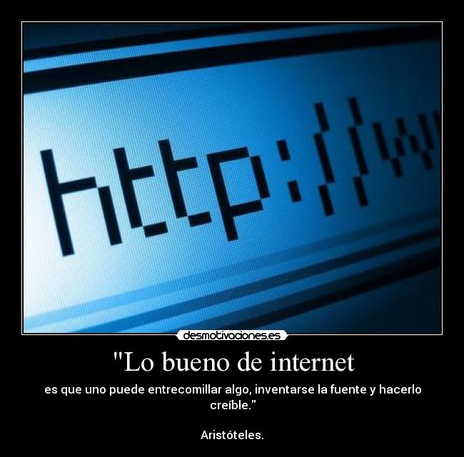 Lo bueno de internet -