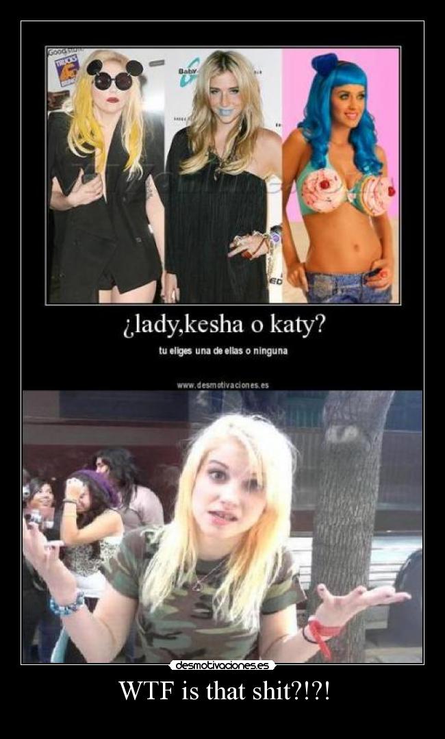 carteles wtf that shit hayley williams paramore pablo_g lady gaga katy perry keha desmotivaciones