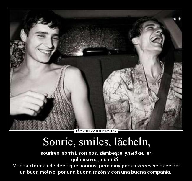 Sonríe, smiles, lächeln, -