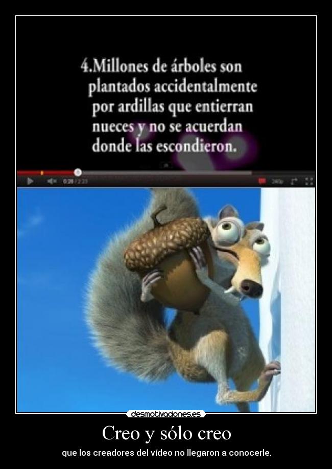 Creo y sólo creo - que los creadores del vídeo no llegaron a conocerle.