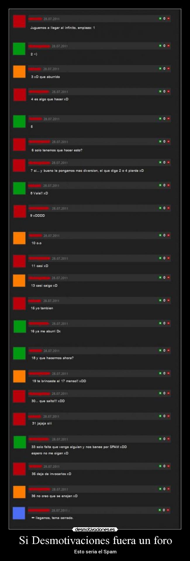 Si Desmotivaciones fuera un foro - Esto seria el Spam