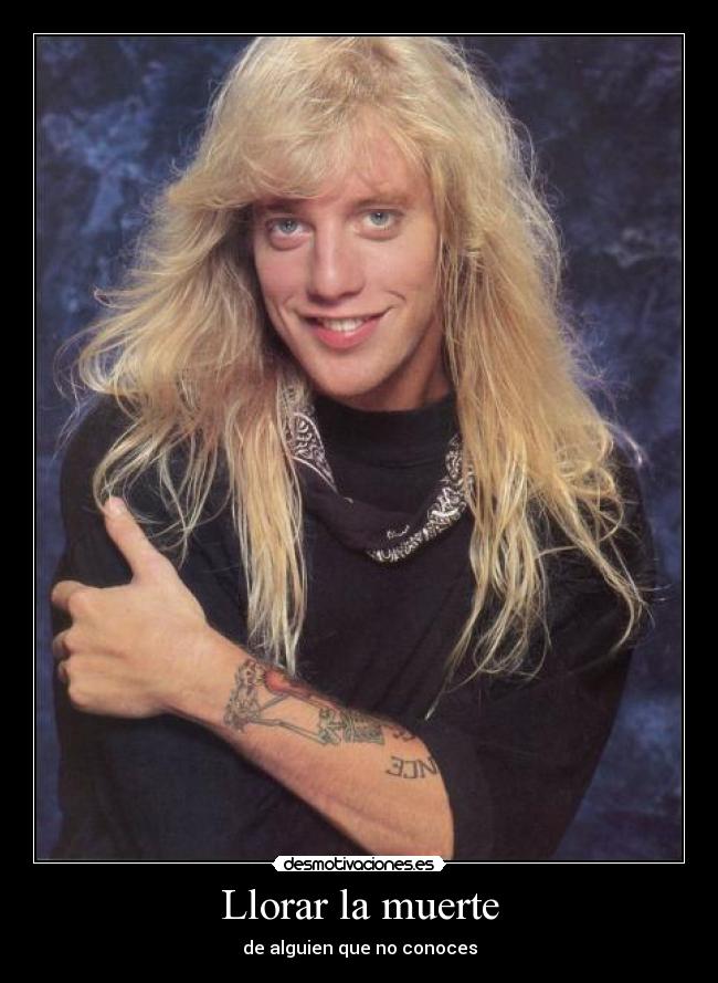 Llorar la muerte - de alguien que no conoces
