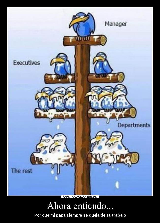 carteles trabajo jerarquia mierda desmotivaciones
